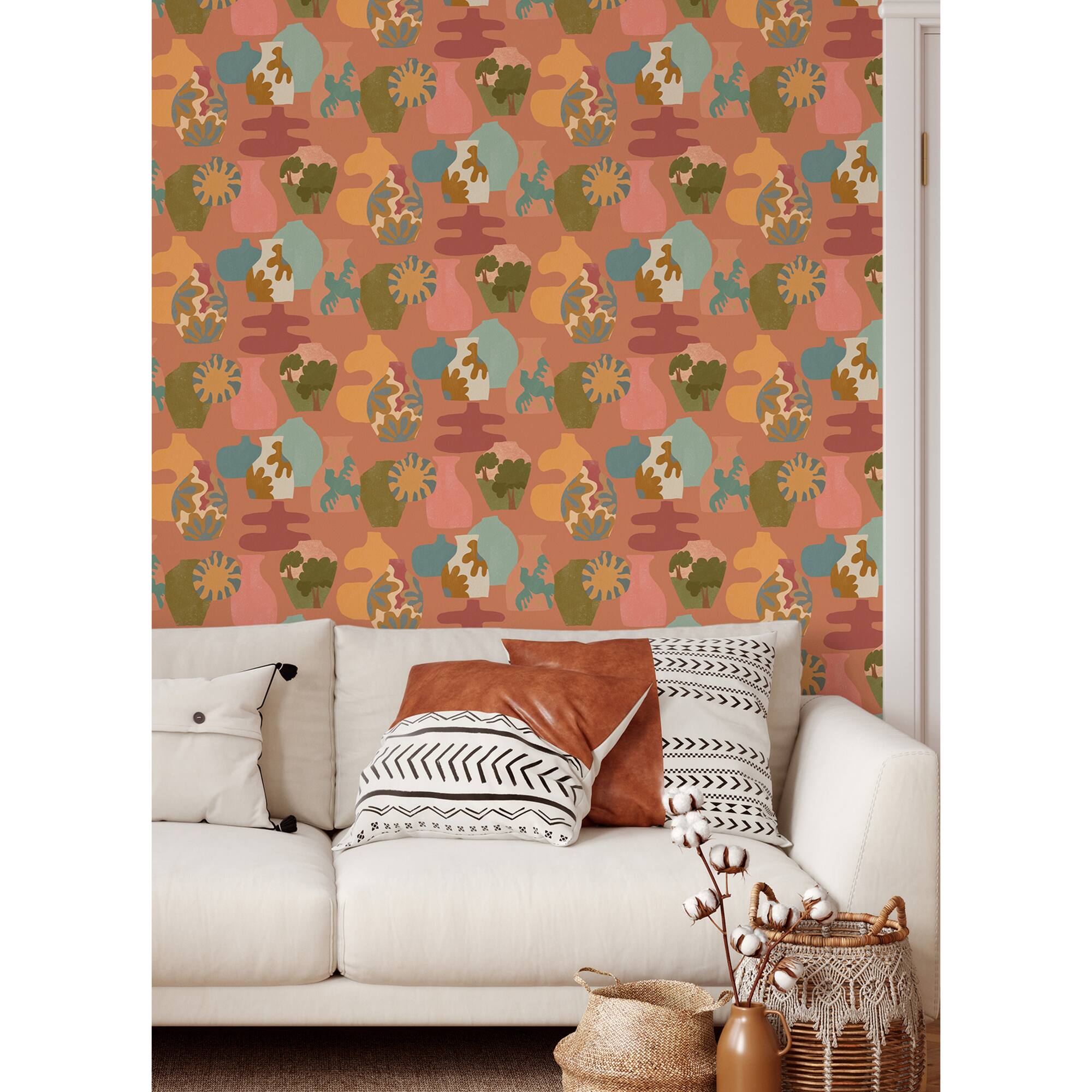 Alja Horvat Terracotta Miracle Vases Peel & Stick Wallpaper